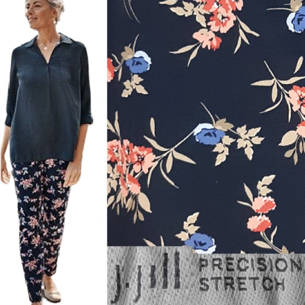 Navy blue w/floral print